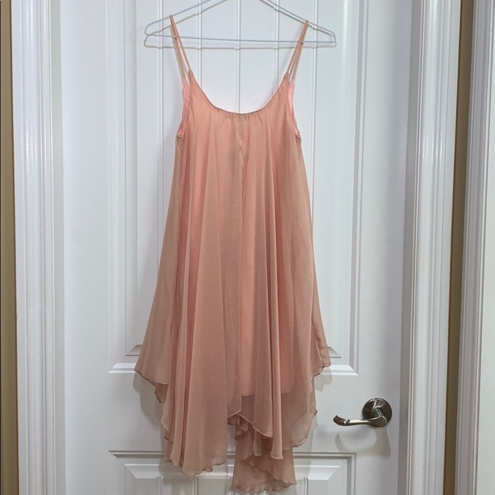 Flowy coral dress